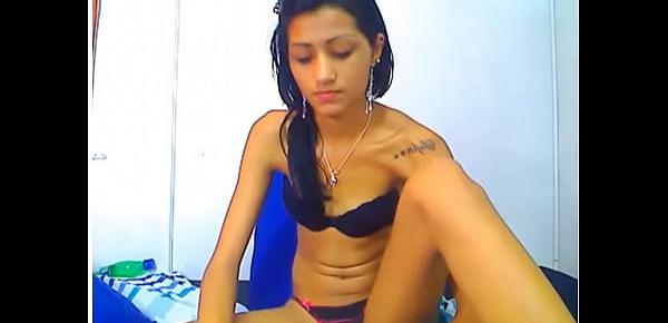  Indian teen wearing black bra and panty 3